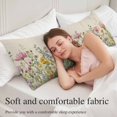 thumbnail image 5 of Spring Botanical Body Pillow Covers 20"x60", Watercolor Floral Eucalyptus Leaves Beige Soft Brushed Microfiber Breathable Throw Pillow Covers, Pillowcase with Zipper for Couch Sofa Bedroom, 5 of 9