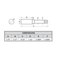 thumbnail image 2 of Rigid Hitch Trailer Axle Spindle (SA-1250) I.D. Bearings, 2 of 2