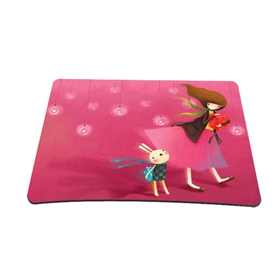 Girl Birthday Party Colored 1 X Standard 7 x 9 Rectangle Non - Slip Rubber Mouse Pad