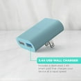 thumbnail image 6 of iHome AC Pro 2-Port USB Wall Charger, Flat Plug Adapter, Phone Charging Block for Home & Travel, 6 of 6