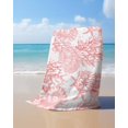 thumbnail image 4 of Pink Coral Beach Towels Oversized Super Absorbent, Coastal Nautical Ocean Starfish Conch Lightweight Bath Towel Quick Dry Sets For Bathroom/Pool/Rv Camping/Beach Play/Gym Room/Picnic 35"x70", 4 of 8