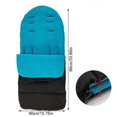 thumbnail image 2 of Saco universal para bebé, delantal acogedor para los dedos de los pies, forro para cochecito de bebé, fundas cálidas para pies (azul), 2 of 5