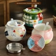 thumbnail image 7 of 47oz Bacon Grease Saver with Spoon and Strainer, Ceramic Kitchen Oil Disposal Container, 7 of 7