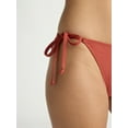thumbnail image 5 of Time and Tru Women's and Women's Plus Ribbed Side Tie Bikini Swim Bottoms, Sizes XS-2X, 5 of 5