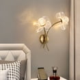 thumbnail image 5 of Lámpara de pared led creativa simple de lujo ligera, lámpara de pared para dormitorio, lámpara de pared para sala de estar, lámpara de pared de TV acrílica con flores, 5 of 5