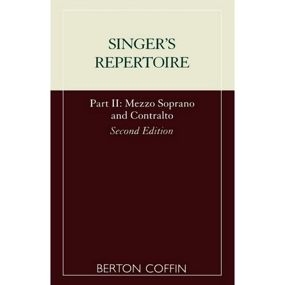 Singer's Repertoire, Part II, (Paperback)
