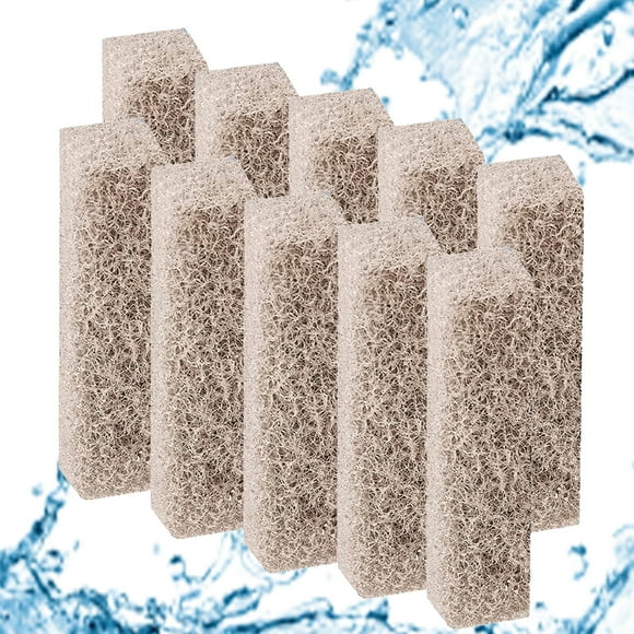Qzbhct 10 Pack Ammonia Reducer Specialty Filter Pads for aqueon, Sponge Fish Tank Filter Cartridges for QuietFlow LED PRO Model 30 and 50