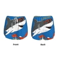 thumbnail image 3 of Fuzoiu Shark With Sunglasses and Lobste Print Women's Athletic Shorts, Double-Layer Running Shorts with Pocket,Women's Workout Shorts for Yoga, Gym, and Workouts-Small, 3 of 7