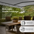thumbnail image 2 of ALEKO Motorized Retractable 10 x 8 ft Home Patio Canopy Awning Silver Grey, 2 of 7