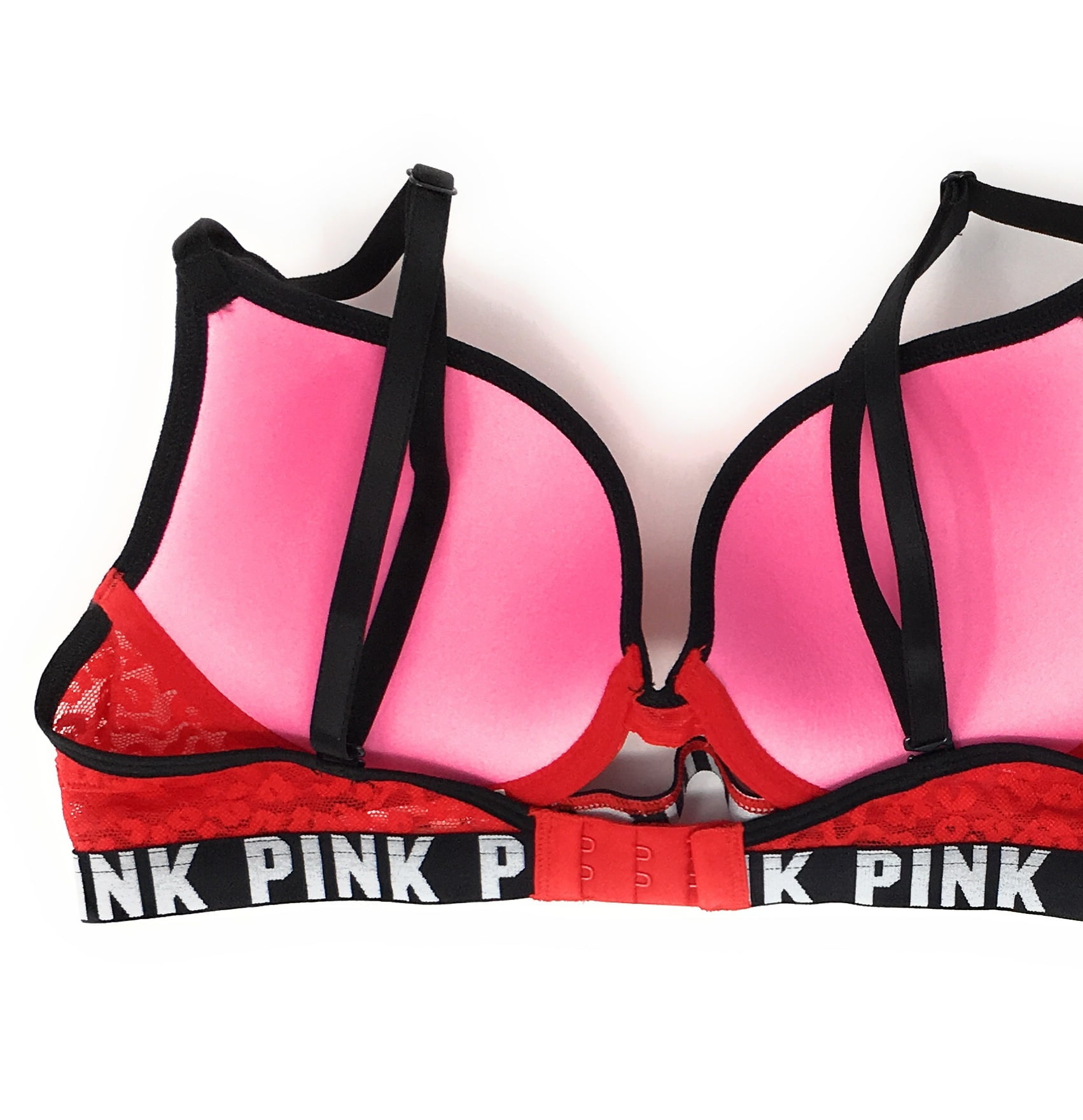 PINK - Victoria's Secret Victoria's Secret PINK Red Lace Bra Size 32D - $17  - From Frumi