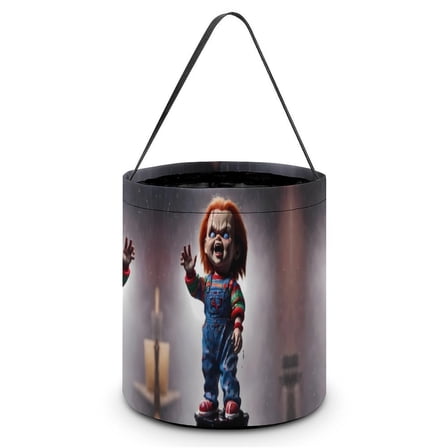 Chucky Halloween Candy Bag, Trick Or Treat Bags - Light Candy Buckets & Tote Bags for Halloween Parties