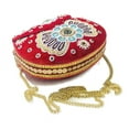 thumbnail image 4 of Swadeshi Desire Velvet Embroidery Beaded Ethnic purse Girls Bridal Bag cross body, 4 of 4