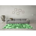thumbnail image 3 of Ahgly Company Indoor Rectangle Abstract Emerald Green Modern Area Rugs, 3' x 5', 3 of 4