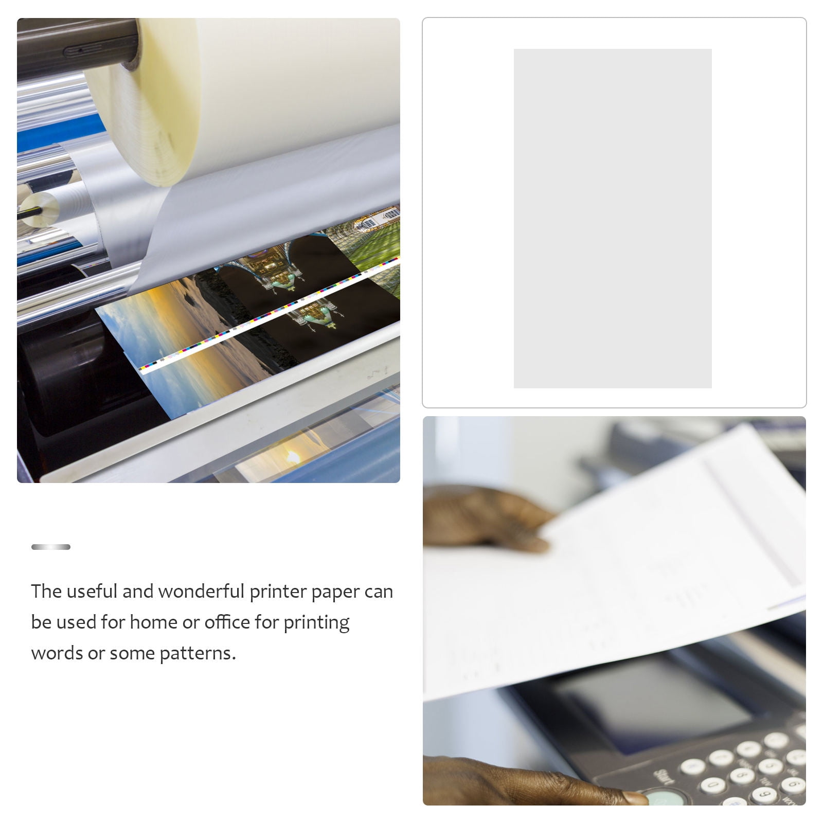 Tineasur Thick White Printer Paper Sheets Ideal for Printing Photos and Documents