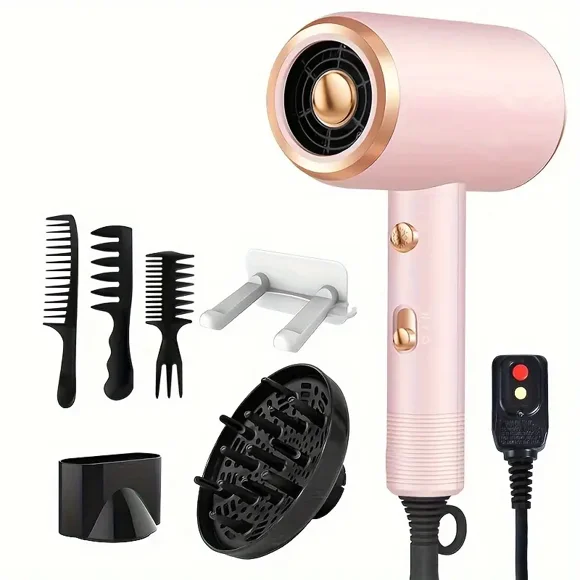 Ionic Professional Hair Dryer with Diffuser - Fast Drying for All Hair Types