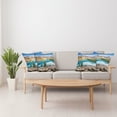 thumbnail image 4 of Ambesonne Scenery Throw Pillow Cover 4 Pack, Calm Lake and Mountain, 20", Blue Green Grey, 4 of 5
