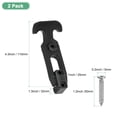 thumbnail image 3 of Uxcell 2-Pack T-Handle Rubber Flexible Draw Latches 4.3" Flexible T-Handle Hasp Rubber for Toolbox, Black, 3 of 6