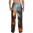 thumbnail image 3 of Daiia Lava Dragon Men's Sleep Pant with Pockets and Drawstring,Pajama Pants-Large, 3 of 9