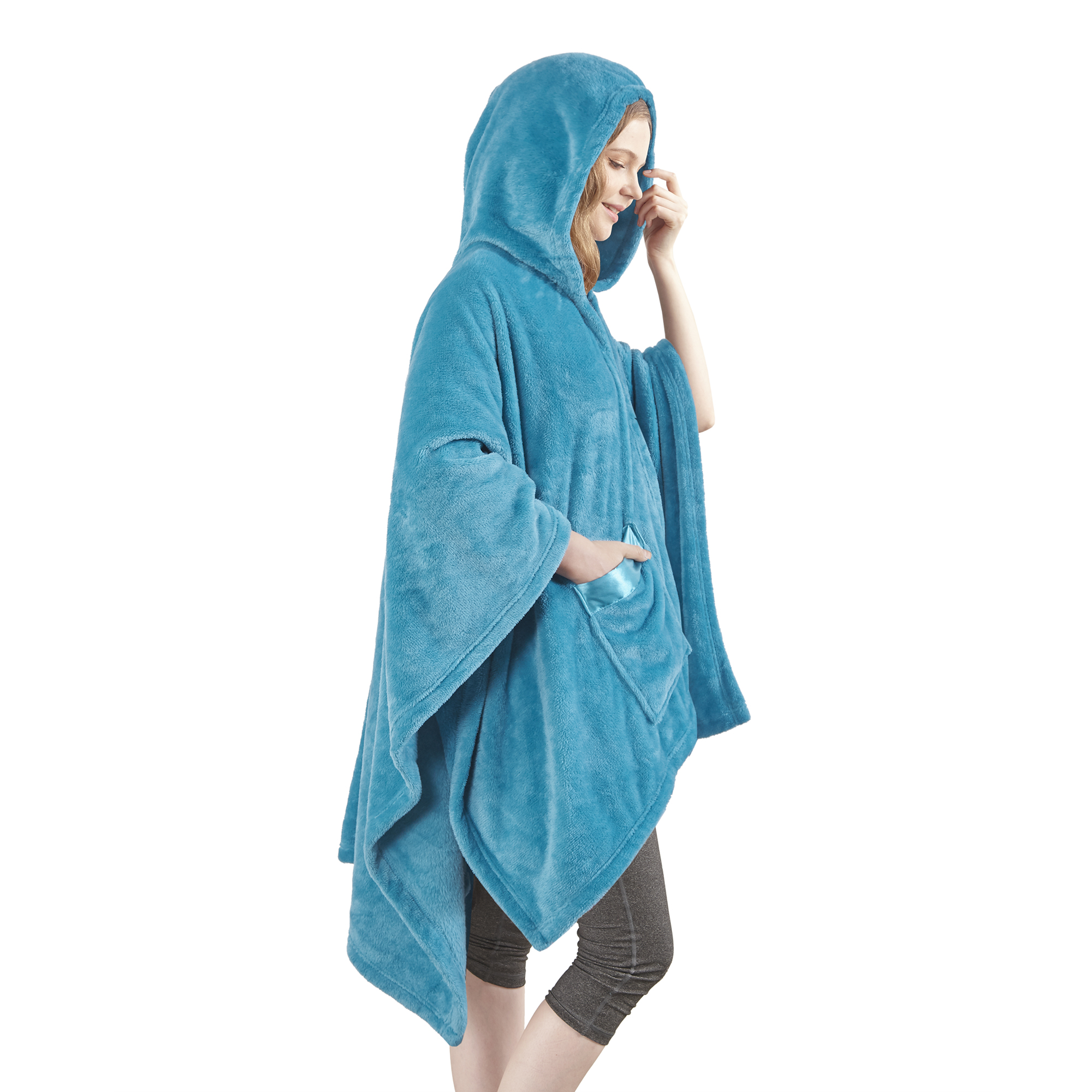 Comfort Spaces Teal Blue Polyester Plush Throw Blanket, Standard Throw - image 2 of 9