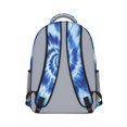 thumbnail image 3 of Blue and White Tie Dye Pattern Backpack for School, Cute School Bag with Adjustable Shoulder Straps and Padded Back, 15.3"x11"x6.7", 3 of 5