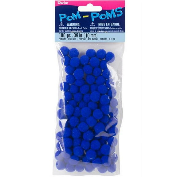 Pom-Poms .25" 100/Pkg-Royal Blue