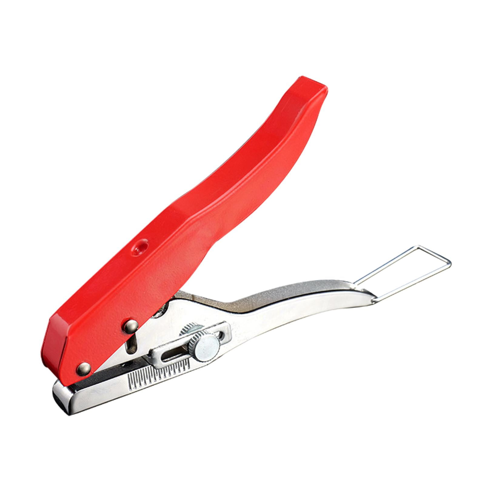 Hole Punch, Paper Hole Puncher with Scale Adjustable 8mm Hole Punching Pliers Edge Banding Punching Pliers for Label PVC Card