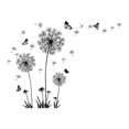 thumbnail image 1 of Schwarz LÖWENZAHN BLUMEN Wandaufkleber (150x114 cm) I Schmetterling Pflanzen Zweig Baum I Wandaufkleber Aufkleber für Wohnzimmer Schlafzimmer Küche Büro Erwachsenes Kind (2 juegos) TUNC Sencillez, 1 of 5