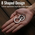 thumbnail image 5 of Key Unity Stainless Steel Keychain Carabiner Clip, 2 Pack B Shape Quick Release Key Holder for Key, Dog Leash, Camping Hiking Accessories KS01, 5 of 9