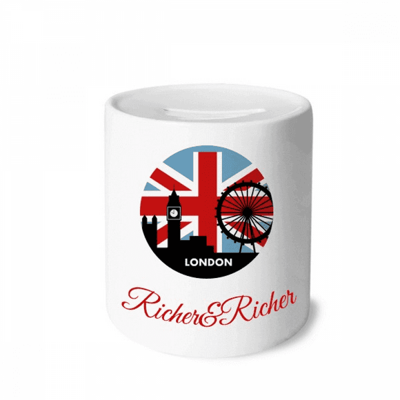 Britain Union Jack London Eye Big Ben Flag UK Rich and Rich Bank Saving Box Coin