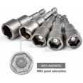 thumbnail image 4 of 6-19mm Magnetic Nut Setter Driver Drill Bit Set 1/4 Inch Hex Shank Quick Change Metric Nut Driver Set - 14pcs-XT, 4 of 5