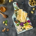 thumbnail image 5 of Music Cutting Board, Jazz Band Playing on the Stage with Singer and Illustration of Neon Art Print, Decorative Tempered Glass Cutting and Serving Board, Wine Bottle Shape, Multicolor, by Ambesonne, 5 of 5