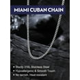 thumbnail image 6 of Bandmax 3MM Curb Cuban Chain for Men Women Teenager 316L Stainless Steel Miami Link Necklace for Gift, 6 of 10