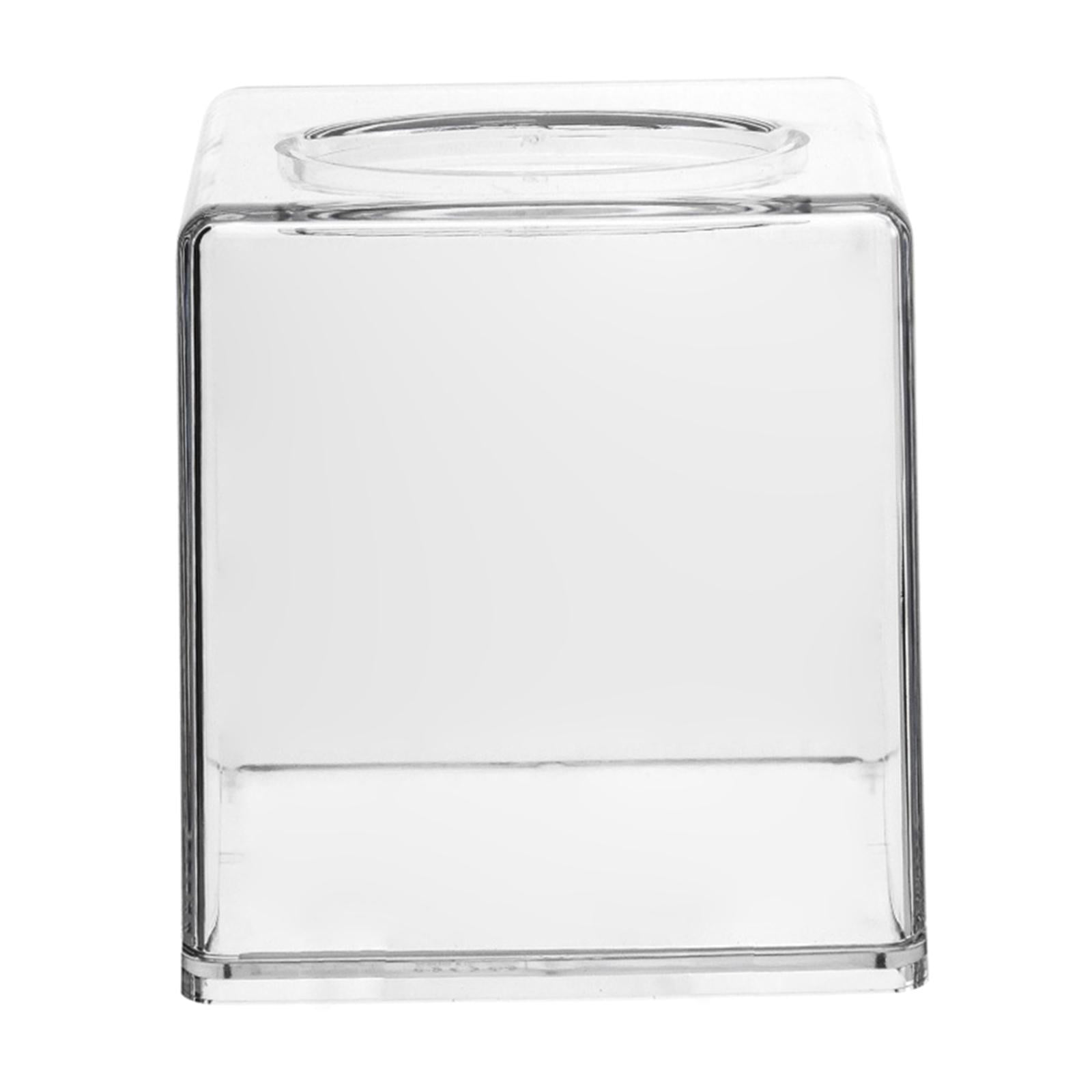 Clear Acrylic Tissue Box Napkin Holder Dining Decor Square