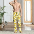 thumbnail image 2 of Logiee Banana Fruit Print Pajama Pants for Men,Men’s Pajama Bottoms,Mens PJ Pants with Pockets & Button Fly-Small, 2 of 6