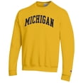 thumbnail image 2 of Men's Champion  Maize Michigan Wolverines Basic Arch Fleece Pullover Sweatshirt, 2 of 3