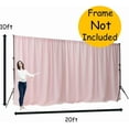 thumbnail image 4 of Two Layers Backdrop Made with One Piece Chiffon Tulle & Polyester. Use as Extra Wide Semi-Blackout Curtains. Pink, 20x10FT, 4 of 6