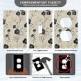 thumbnail image 3 of Yayeee Toggle Light Switch Wall Plate 1-Gang 4.5"x2.7" Home Decorative Outlet Cover, Small Black Flowers, 3 of 7