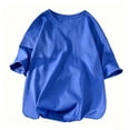 thumbnail image 5 of HAOTAGS Mens T-Shirt Casual Breathable Cotton Basic Short Sleeve Tee Tops Blue Size 5XL, 5 of 6