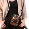 thumbnail image 4 of HELLHERO Double Zipper Underarm Shoulder Bag, Unique Gift Polyester for Outdoor Travel Bear Sunflowers, 4 of 7