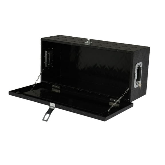 Aluminum 5 Bar Tread Tool Box Truck Car Outdoor Trailer Pickup Underbody Toolbox, RV Storage Organizer, Underbed Tools Organizer W/Lock Latch w/Keys(30''x 14''x 10")