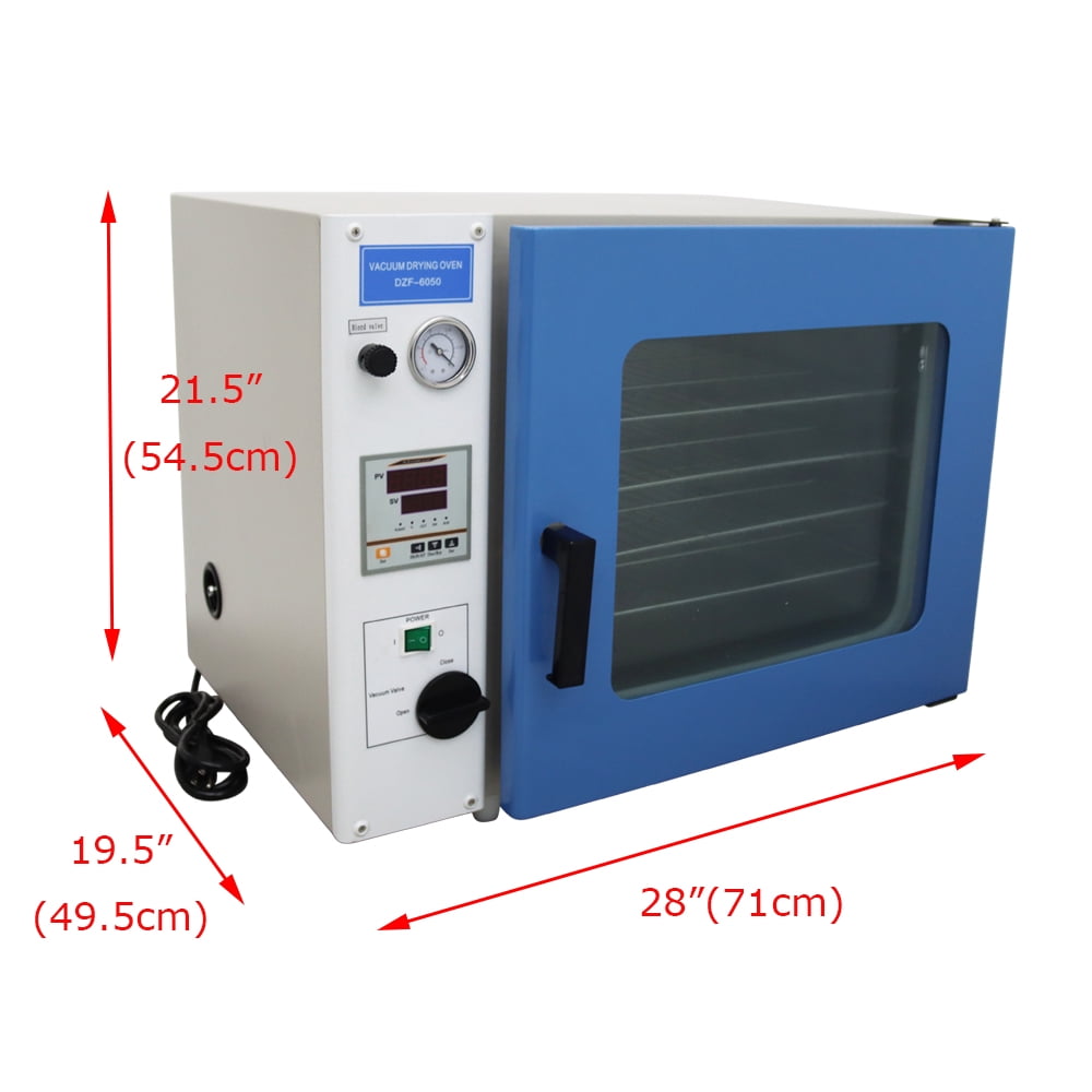 1.9 Cu Ft Vacuum Drying Oven with 4 Shelves for Industrial Lab Temperature Control 50~250℃