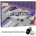 thumbnail image 2 of Get The Games Out Backgammon Set - Portable 11" Travel Size Classic Board Game Case - Purple, Small, 2 of 8