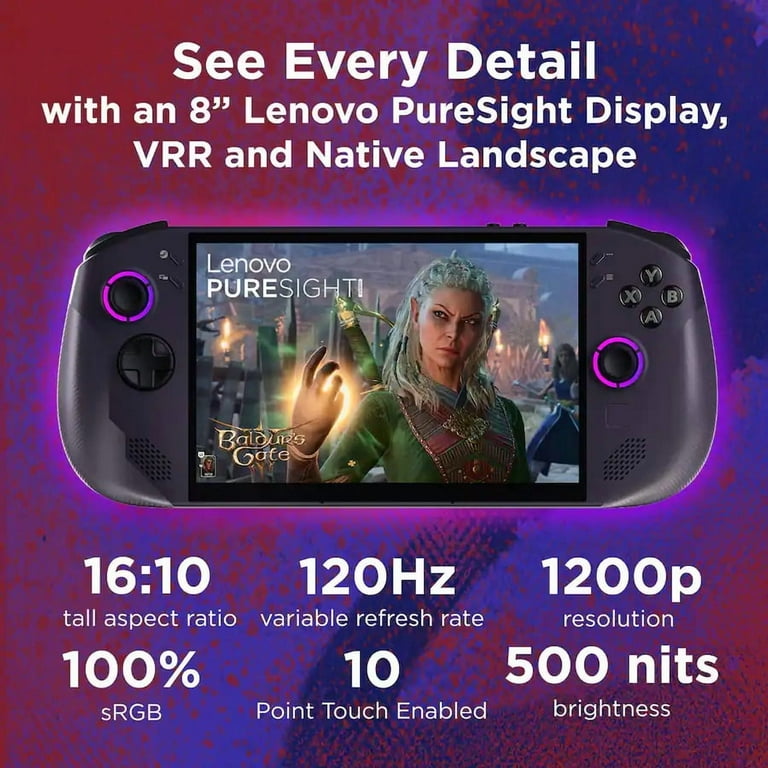 Lenovo Legion Go S Gaming Handheld Consoles, Steam OS, 120Hz 8