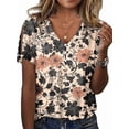 thumbnail image 1 of Top tipo túnica HOTYD para mujer, estampado floral bohemio, cuello en V, 3XL, 1 of 2
