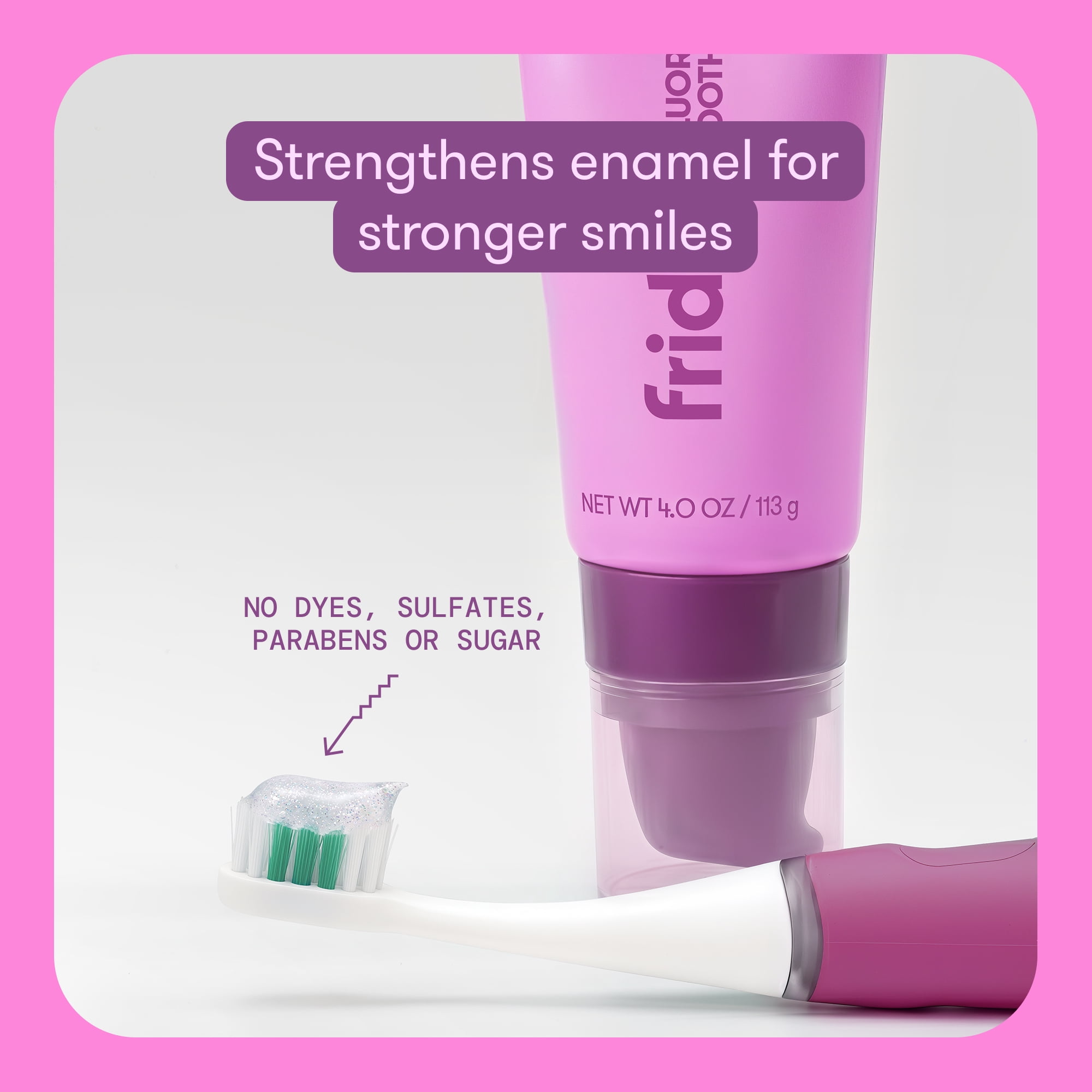 Frida for Kids Fluoride Toothpaste for Kids, Cavity Protection, Bubble Mint, 4 ounce