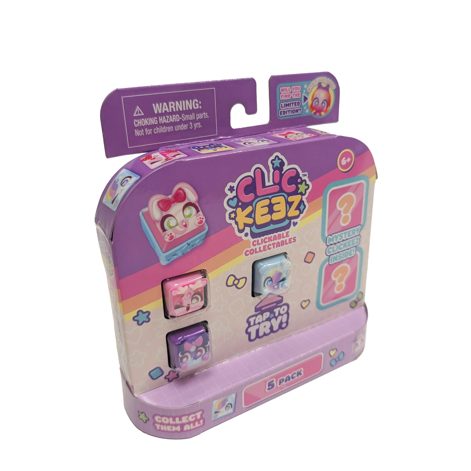 Clickeez Series 1, 15 Pack- Single Keyboard Keys that Click & Clack! (Bundle of 3)