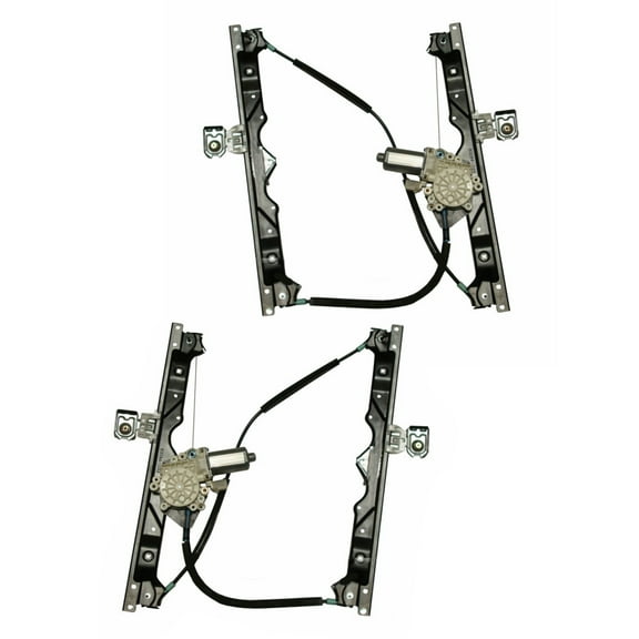 For Jeep Grand Cherokee 2006 07 08 09 2010 Window Regulator Assembly Driver and Passenger Side | Pair | Front | Power | Cable | w/Anti Pitch | CH1350151, CH1351151 | 4589171AH, 4589170AH