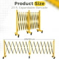 thumbnail image 7 of Luku 23FT Folding Retractable Barricade Gate, Metal Security Fence with Wheels, 7 of 7