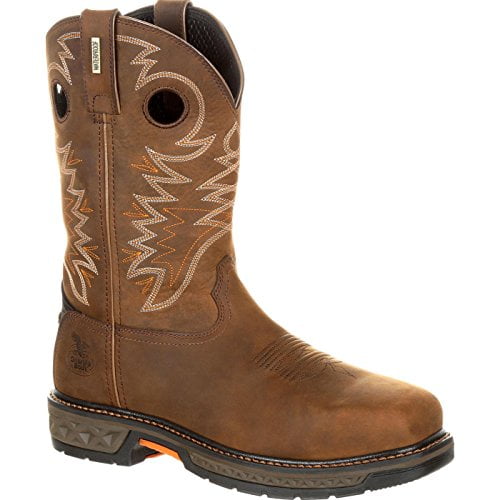 Georgia Boot Carbo-Tec LT Alloy Toe Waterproof Pull-On Boot Brown