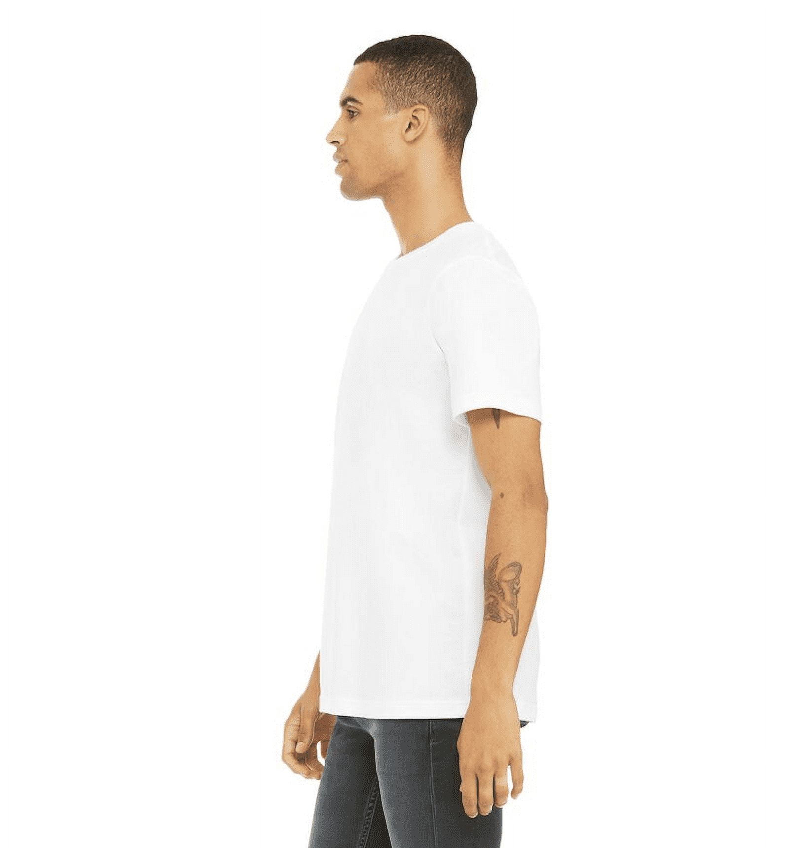 (3 pack) BELLA+CANVAS Adult Unisex Short Sleeve Crew T-Shirt – White Medium Cotton Tee for Crafting, Personalization, Tie Dye & Everyday Wear